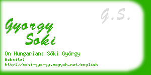 gyorgy soki business card